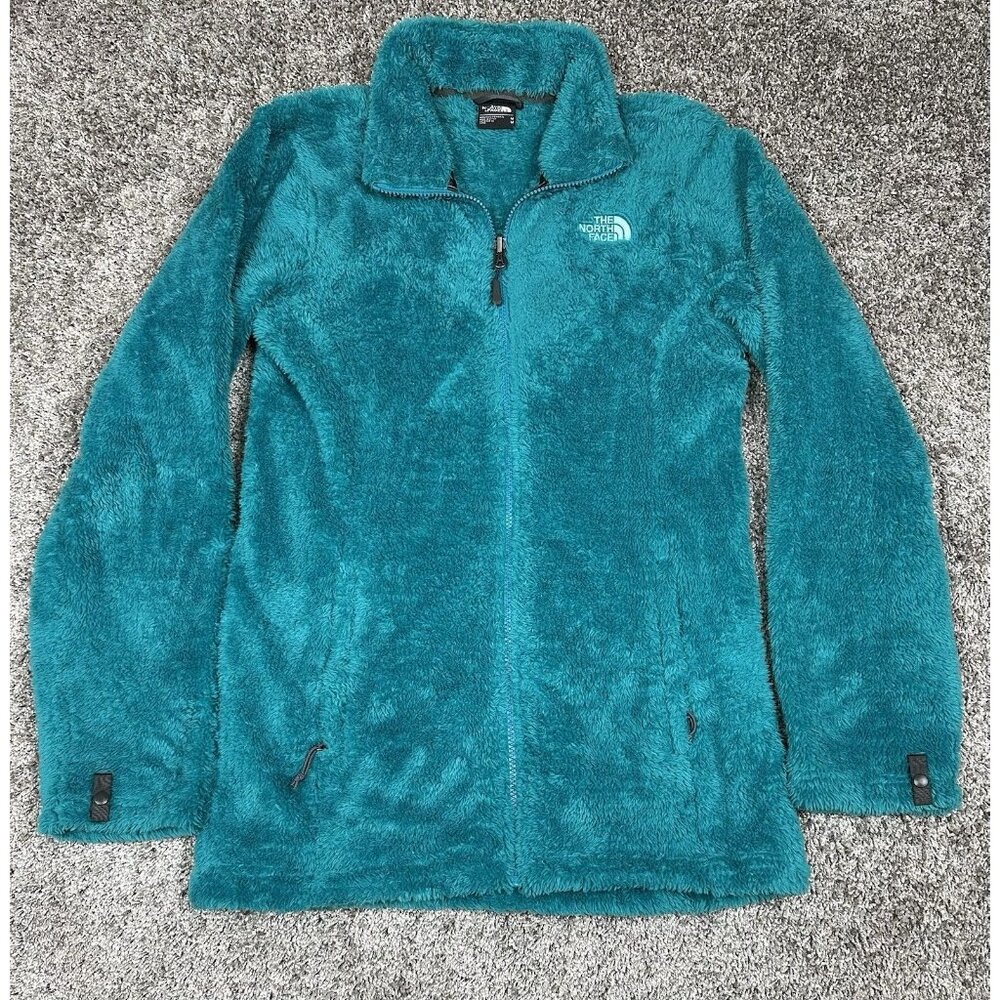 The North Face Jacket Women’s M Osito‎ 2 Teal Blue Fuzzy High Loft Fleece FA15